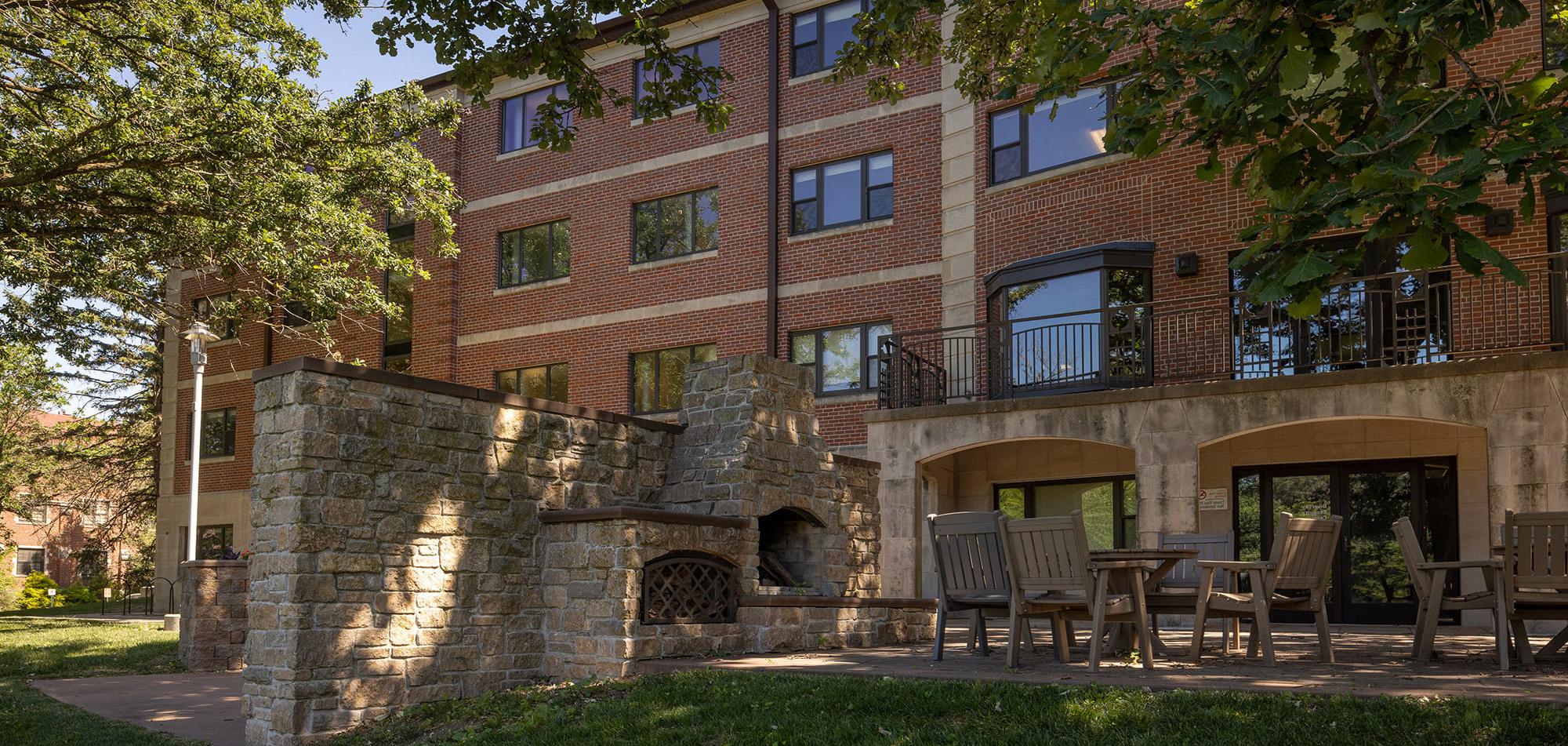 Residence hall common area.